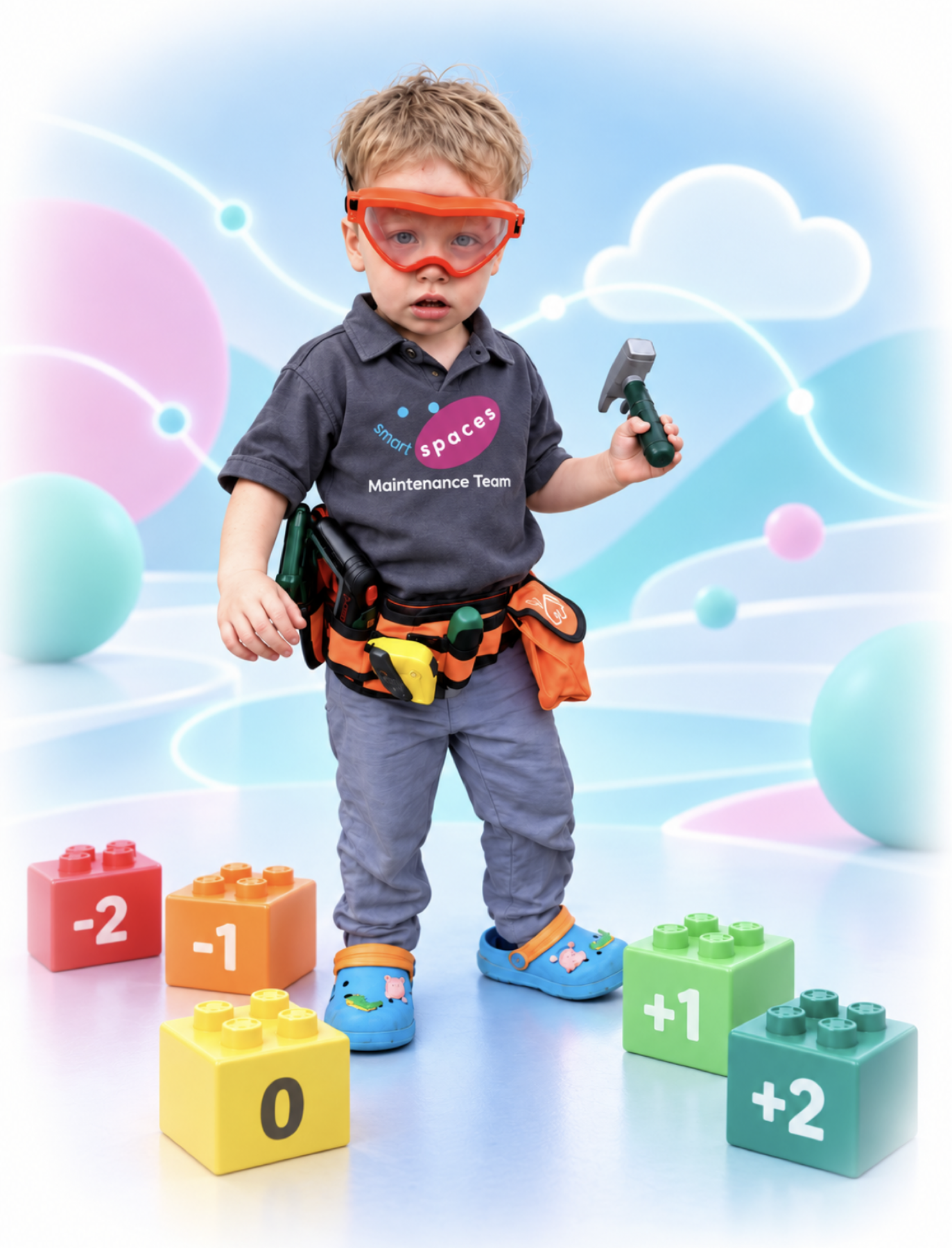 Rory from the Smart Spaces maintenance team, ready with his tools
